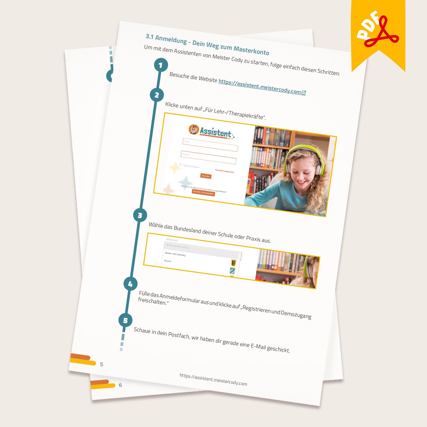 Anleitung Assistent für Lehrkräfte/Therapiekräfte (PDF)