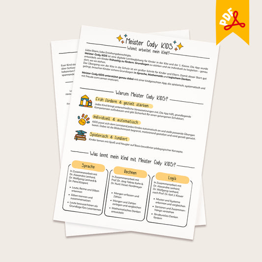 Eltern-Handout: Meister Cody KIDS (PDF)